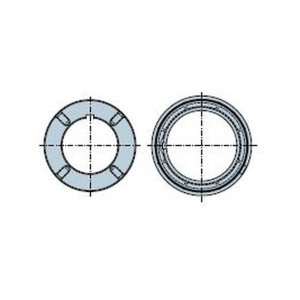 Tondo 133x4 mm con fori filettati M8 ruota + corona