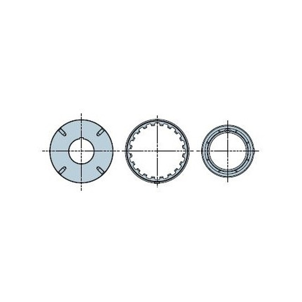 517.21591 Tondo 159x2,6 mm con fori filettati M8 ruota + 2 corone ad innesto una sull'altra - immagine 1