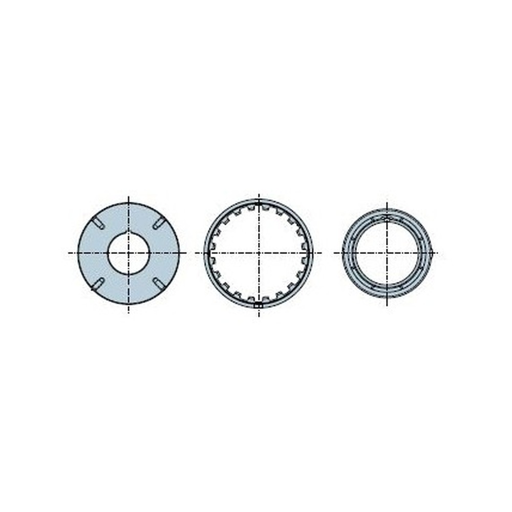 517.21592 Tondo 159x4,5 mm con fori filettati M8 ruota + 2 corone ad innesto una sull'altra - immagine 1