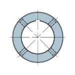 Tondo 98x2; 101,6x3,6 mm con fori filettati M8 ruota