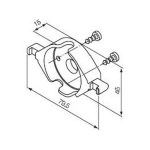 Supporto in plastica (accoppiabile anche all’art. 525.10052)
