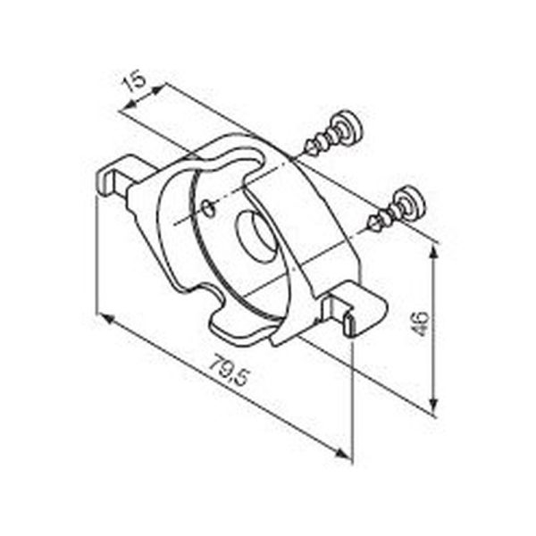 Supporto in plastica (accoppiabile anche all’art. 525.10052)