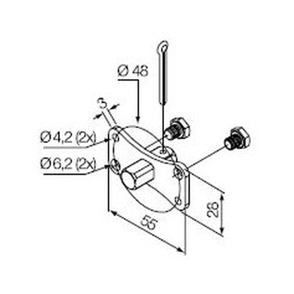 525.10016 Perno quadro 10 mm (max 30 Nm) - immagine 1