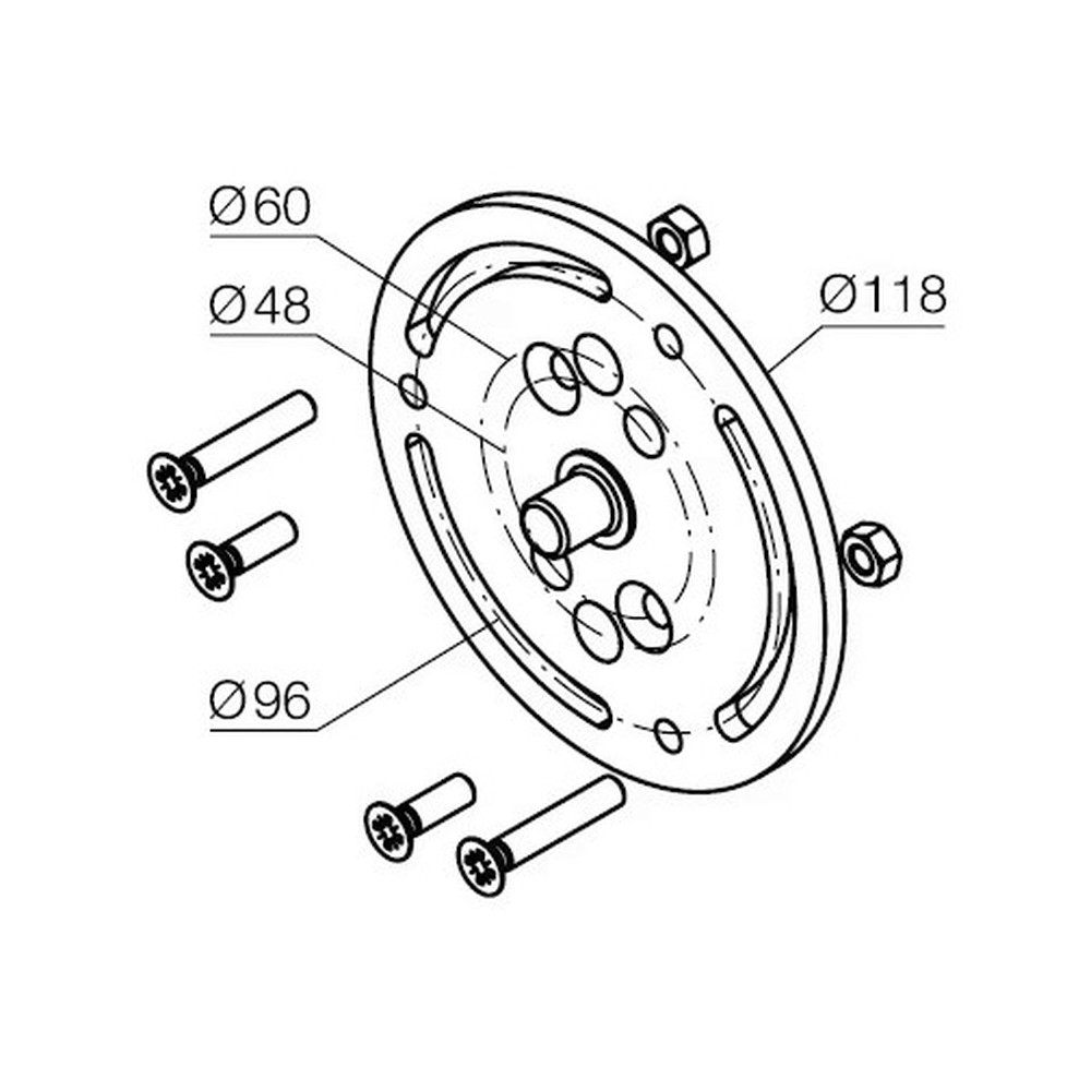 525.10019/20 Supporto per tende, laccato bianco (accoppiabile all’art. 525.10050) - immagine 1