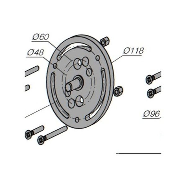 Supporto per tende, satinato (accoppiabile all’art. 525.10050)