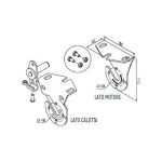 Kit supporti bianchi ad inserimento rapido su un lato. Per motori Ø 45 mm, max 30 Nm (da associare a 575.12150 o 575.12178)