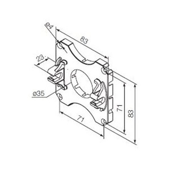 Supporto in plastica ad incastro (da accoppiare necessariamente all’art. 523.10014)