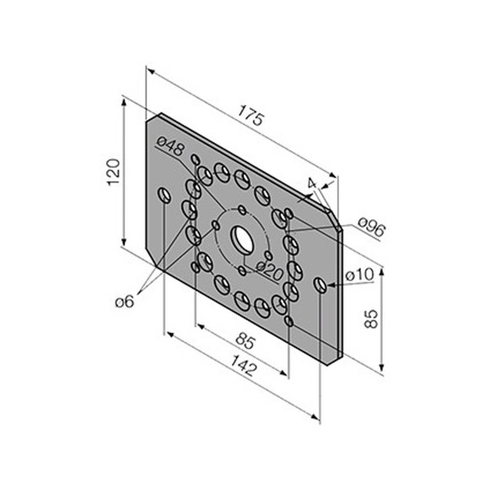 525.10089 Supporto 175x120 per fianchi - immagine 1