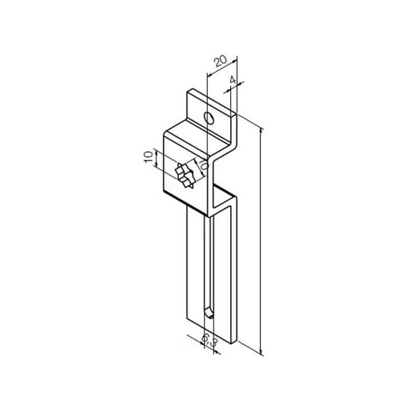 Supporto regolabile sede a stella da 10 mm (da accoppiare necessariamente all'art. 625.10013/AX).