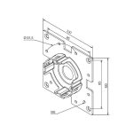 Supporto compatto a 45°, con flangia 100x100