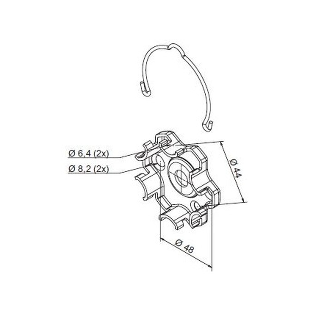 535.10096 Compact support alluminium with spring ERA M SH - immagine 1