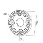 Supporto compatto in alluminio con 2 fori per dado M6 ribassato e 2 sedi viti testa cilindrica ribassata M6