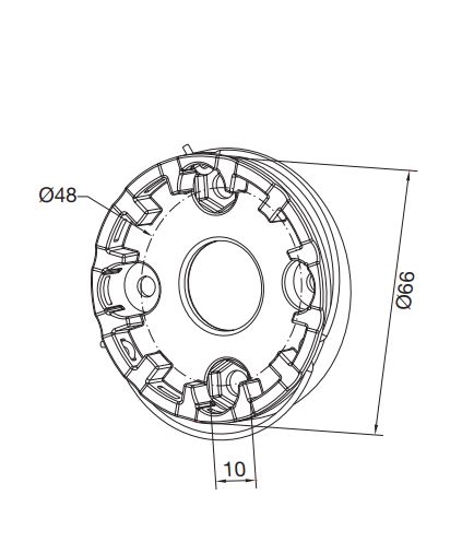 625.10010/A Supporto compatto in alluminio con 2 fori per dado M6 ribassato e 2 sedi viti testa cilindrica ribassata M6 - immagine 1