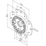 Supporto compatto in alluminio con flangia Zurflüh Feller