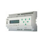 Modulo DIN per il controllo degli accessi dotato di uscita BusT4, 4 porte Wiegand, 4 ingressi dry contact usati come contatti di input e 4 usati come contatti di output, porta ethernet.