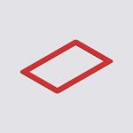Cornice per incasso a muro da abbinare all'articolo C-REP-FLUSHBOXR. Plastica colore rosso