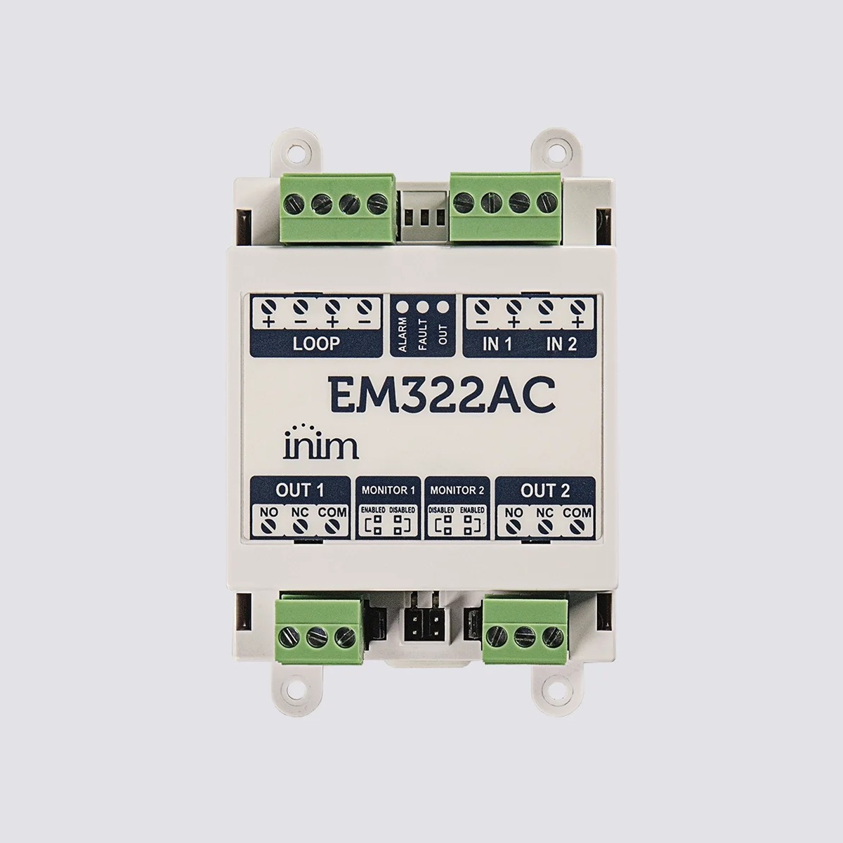 EM322AC Modulo analogico indirizzato dotato di 2 ingressi supervisionati e di 2 uscite relè @230. - immagine 1