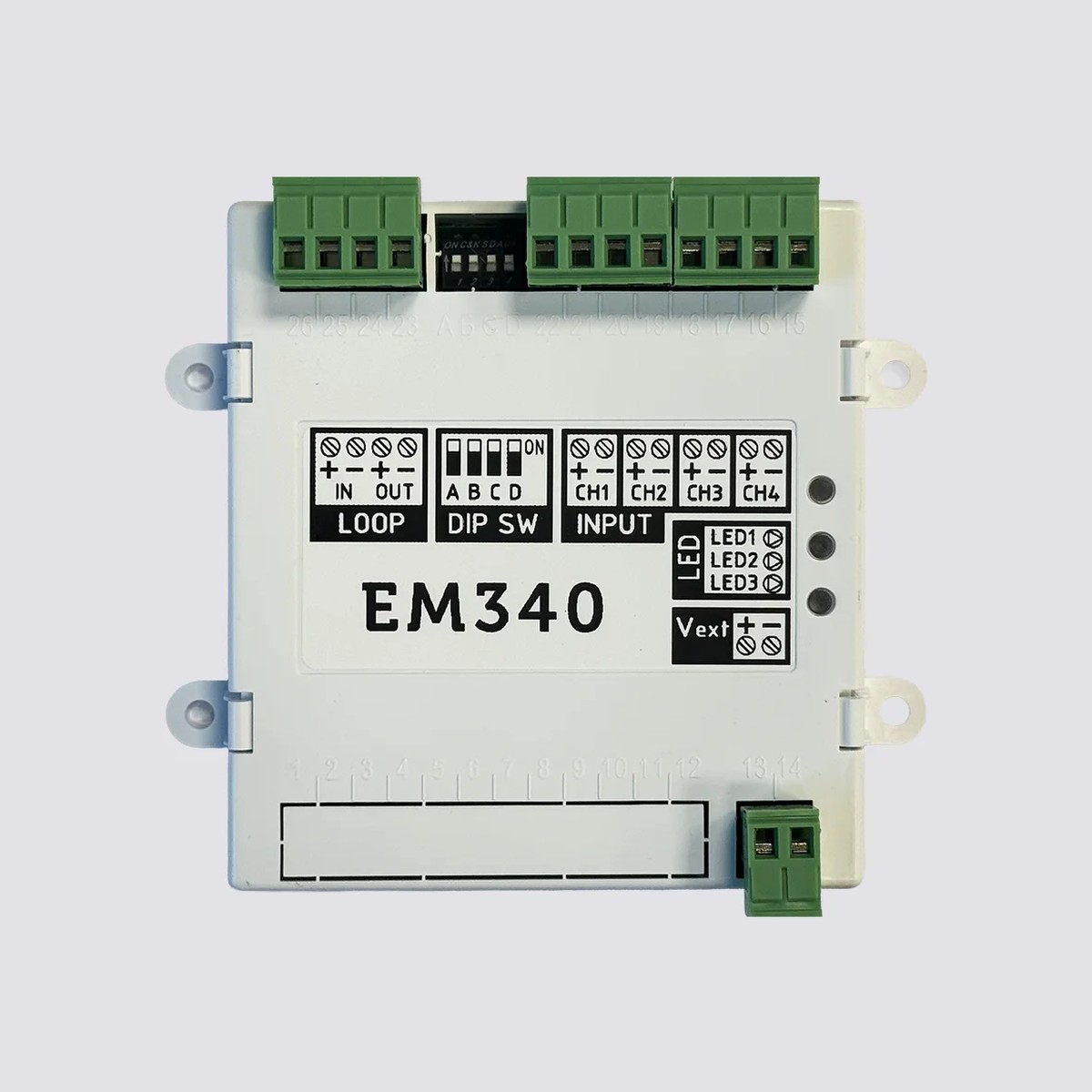 EM340 Modulo analogico indirizzato dotato di 4 ingressi supervisionati. - immagine 1