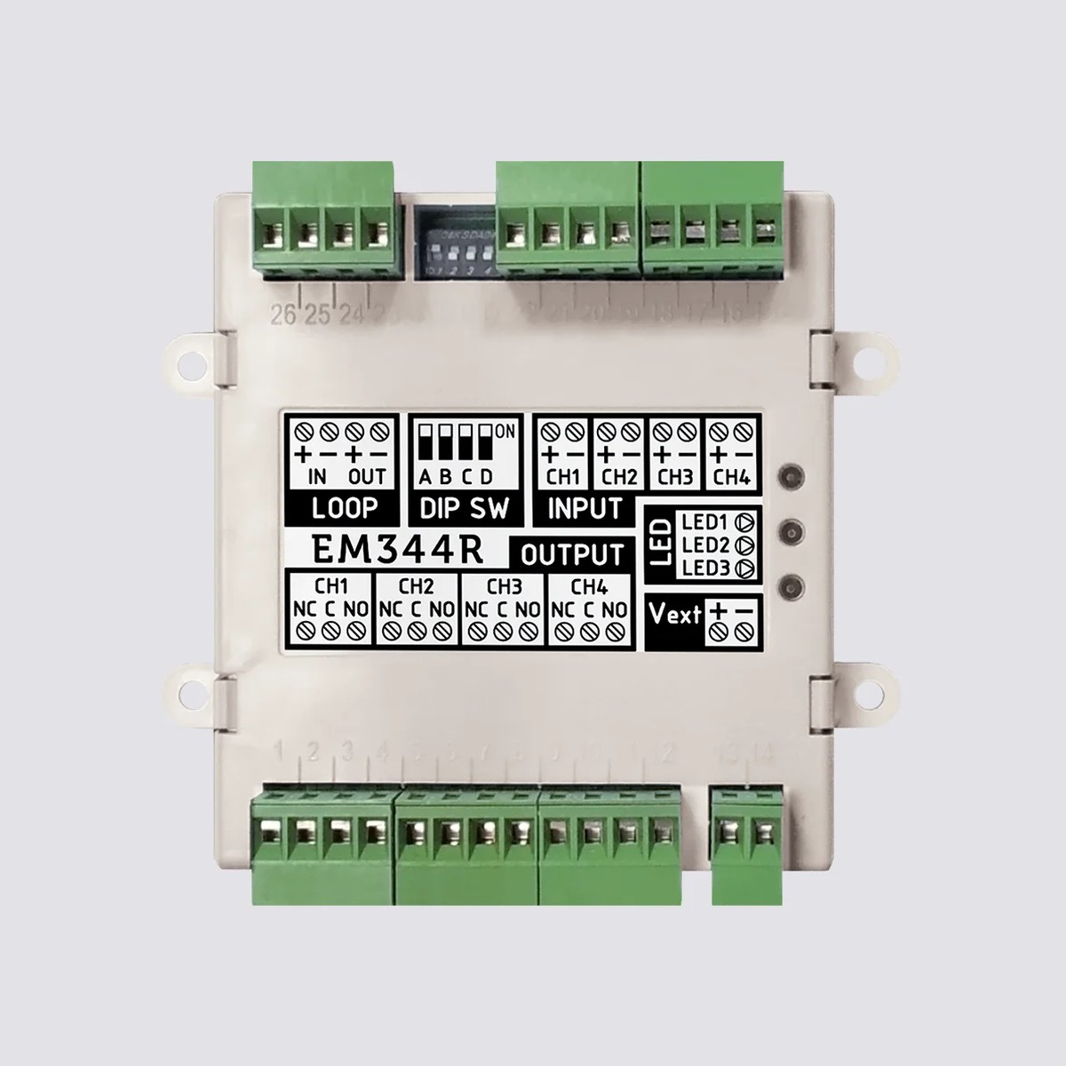 EM344R Modulo analogico indirizzato dotato di 4 ingressi supervisionati. - immagine 1