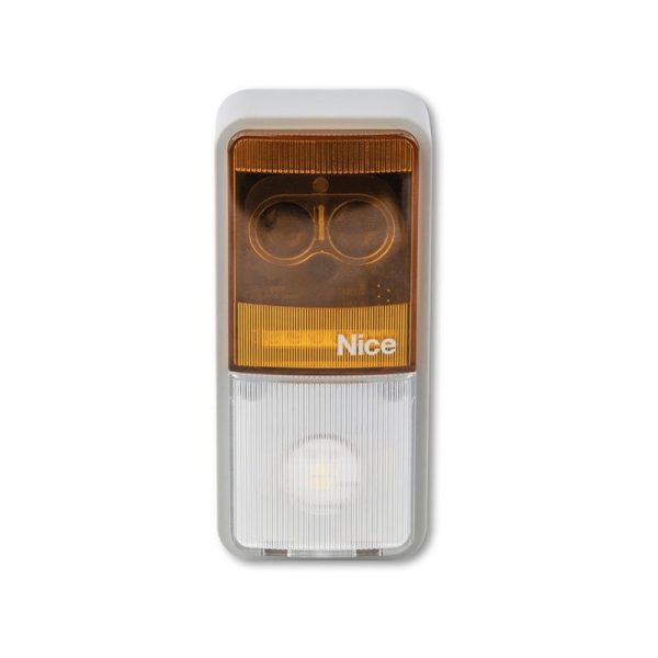 Fotocellula da esterno a riflessione + specchio, per collegamento via Nice BlueBUS