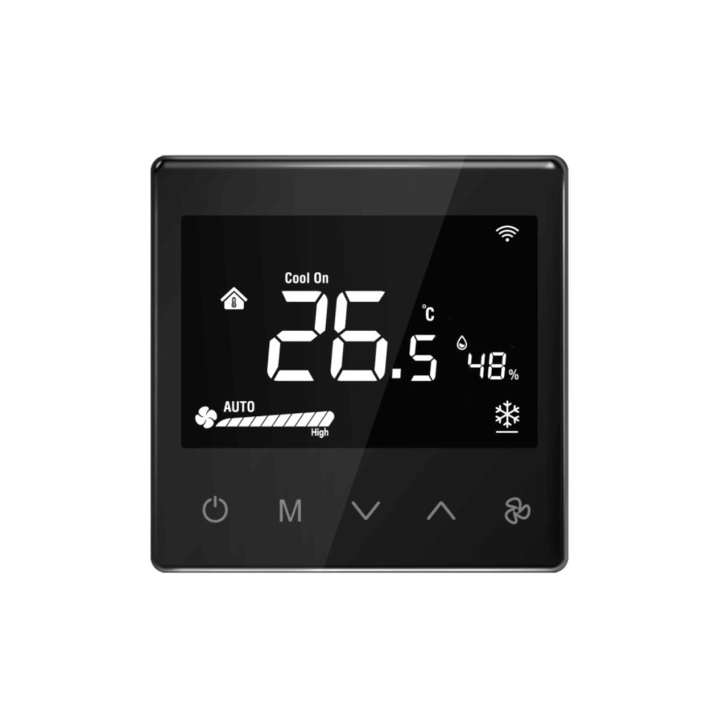 Termostato da incasso Fan4-Control per ventilconvettori a 4 tubi Z-Wave, nero