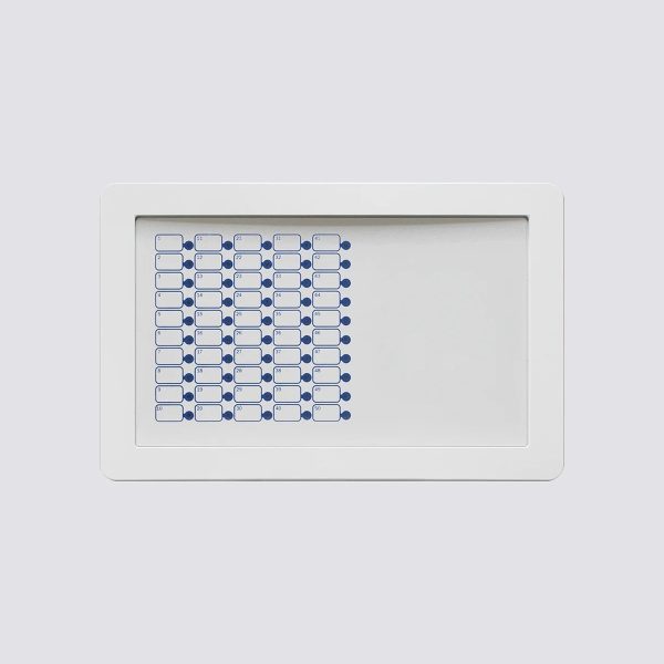 Modulo frontale dotato di 50 LEDs a tre colori programmabili. Solo per centrali PREVIDIA216, ULTRA216 & ULTRAVOX