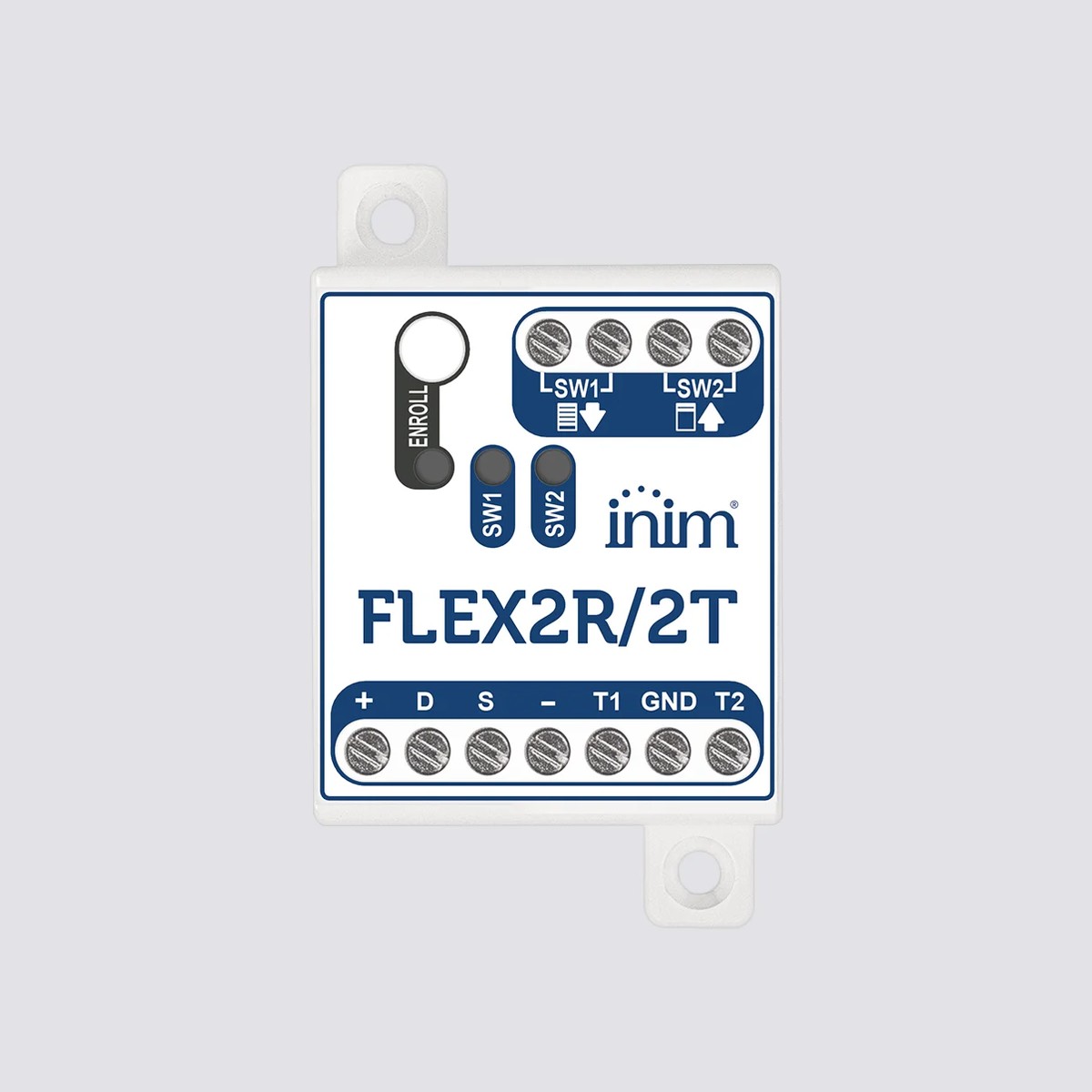 Flex2R/2T Modulo di espansione domotico. 2 Terminali e 2 uscite relè 5A @ 230Vac. - immagine 1