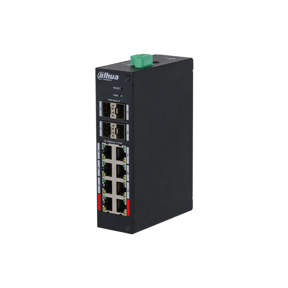 HS4412-8ET-96 Switch hardened managed 12 porte (8 PoE <96 W) DinR - immagine 1