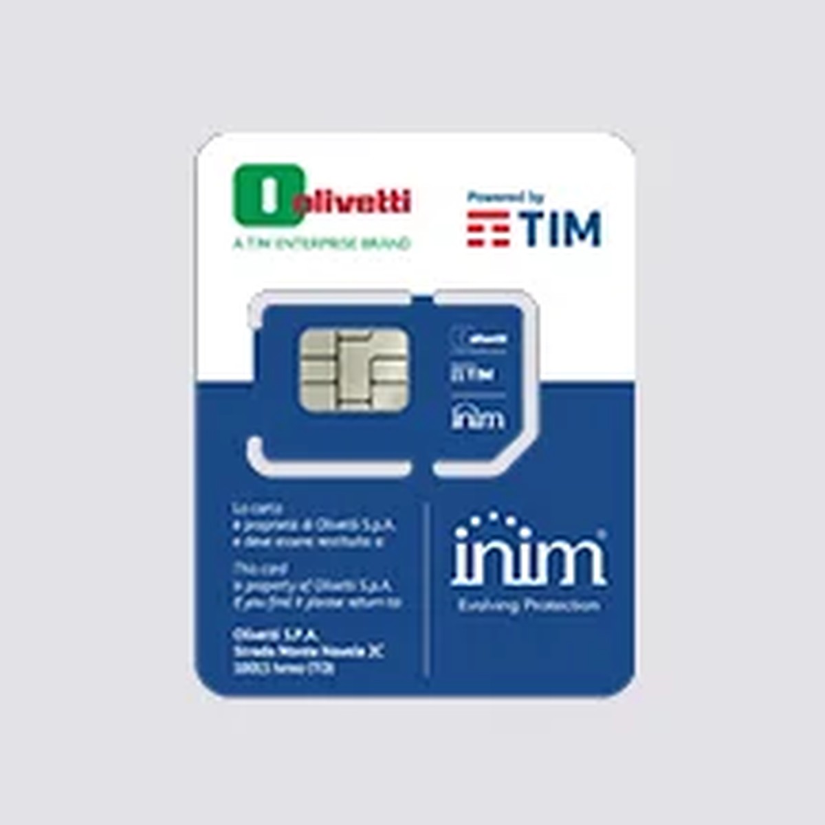 I-SIM100/10 SIM card INIM (dati, SMS e Voce), utilizzabile con tutti i moduli GSM INIM per dispositivi antintrusione. - immagine 1