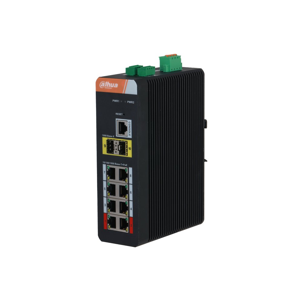 IS4210-8GT-120 Switch Industrial managed 10 porte Gigabit (8 PoE <120 W) DinR - immagine 1