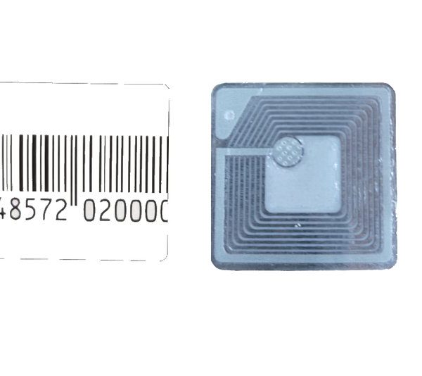 Etichetta RF Regular quadrata barcode 2.6x2.6 cm