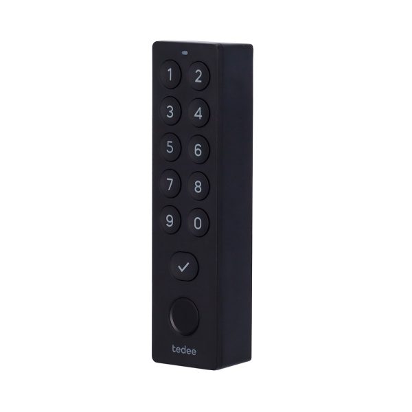 Tastierino biometrico Tedee Keypad PRO nero con PIN e impronta digitale