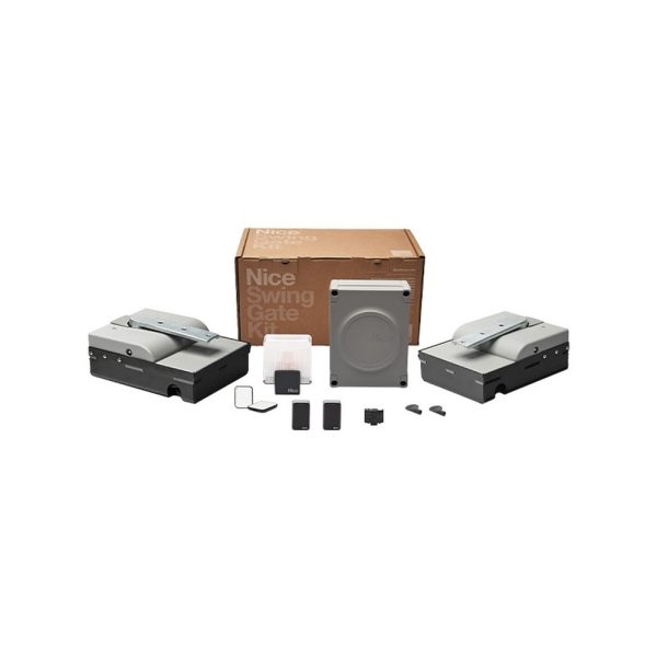 Kit bidirezionale per l'automazione di cancelli a battente con ante fino a 3 m, 24 Vdc, a montaggio interrato