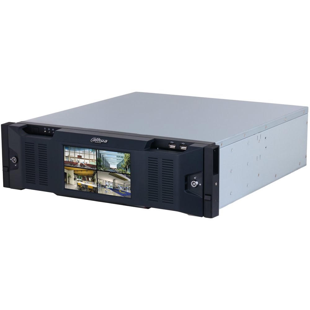 NVR616DRH-128-XI NVR AI IP 128 ch 16 HDD 3U display LCD alimentazione ridondante - immagine 1