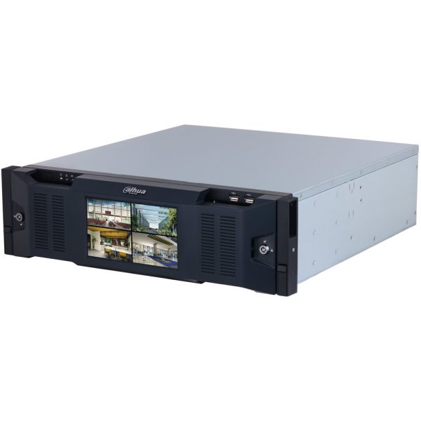 NVR AI IP 64 ch 16 HDD 3U display LCD alimentazione ridondante