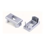 ORCA - Supporto MINI-COM Vimar serie Eikon colore argento metalizzato (moq. 20 pz.)
