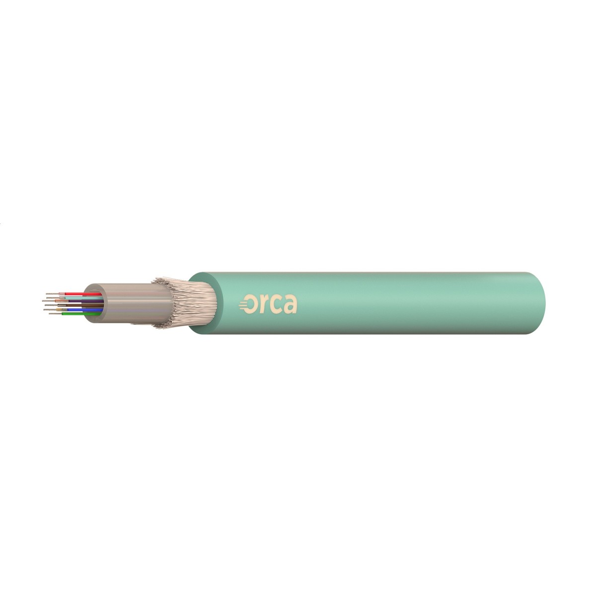 OC-CVF-111150-12 ORCA - Cavo ottico loose dry - armatura dielettrica - int/est 12 FO OM4 50/125 - LSZH aqua CPR B2ca, s1a, d0, a1 - immagine 1