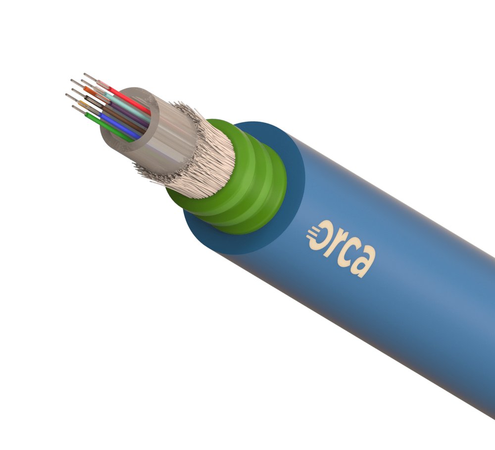 OC-CVF-112213-12 ORCA - Cavo ottico Loose da esterno CST arm 12 fibre 09/125um OS2 PE colore BLU - immagine 1
