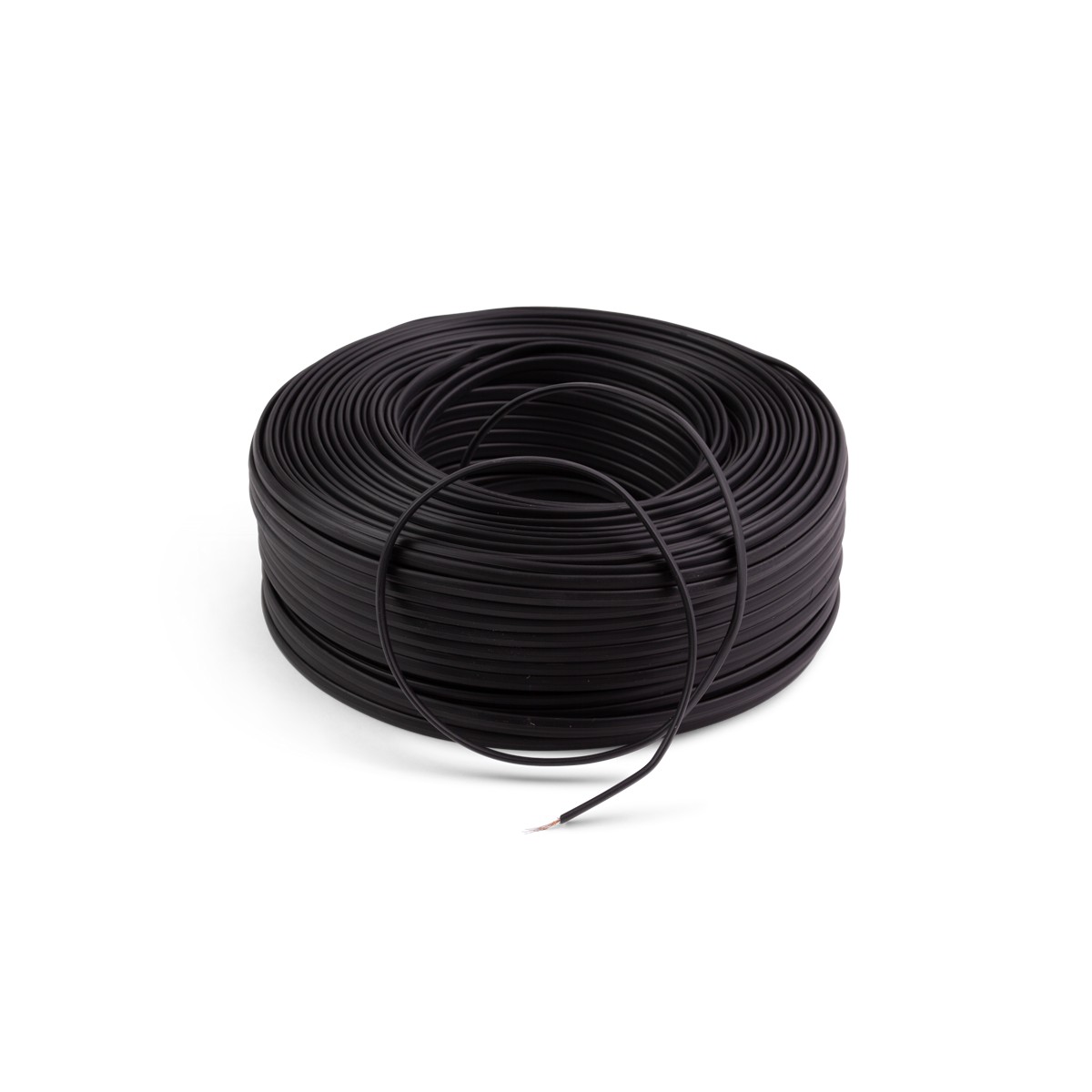 OC-CVR-311200-04 ORCA - Cavo piatto 4 conduttori, guaina nera (Matassa da 100mt) - immagine 1