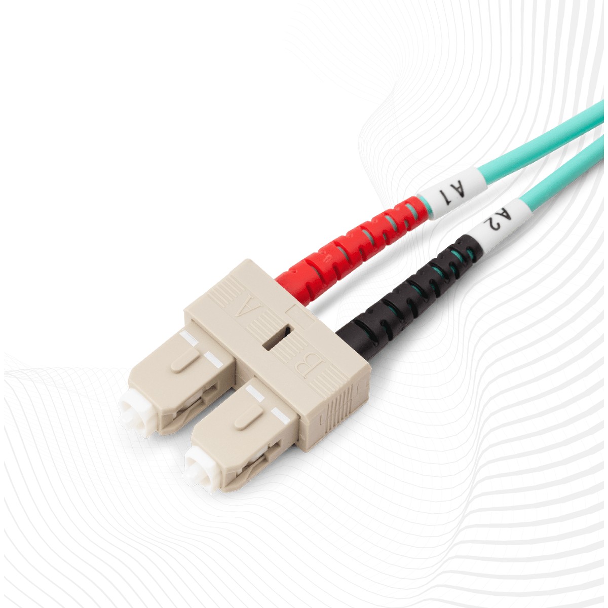 OC-FPL-123315-10 ORCA - Bretella ottica LC-LC DPX LSZH 50/125um OM4 L. 10 mt Acqua - immagine 1