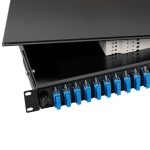 ORCA - Cassetto ottico LC 24p QPX 1U con 24 bussole multimodali