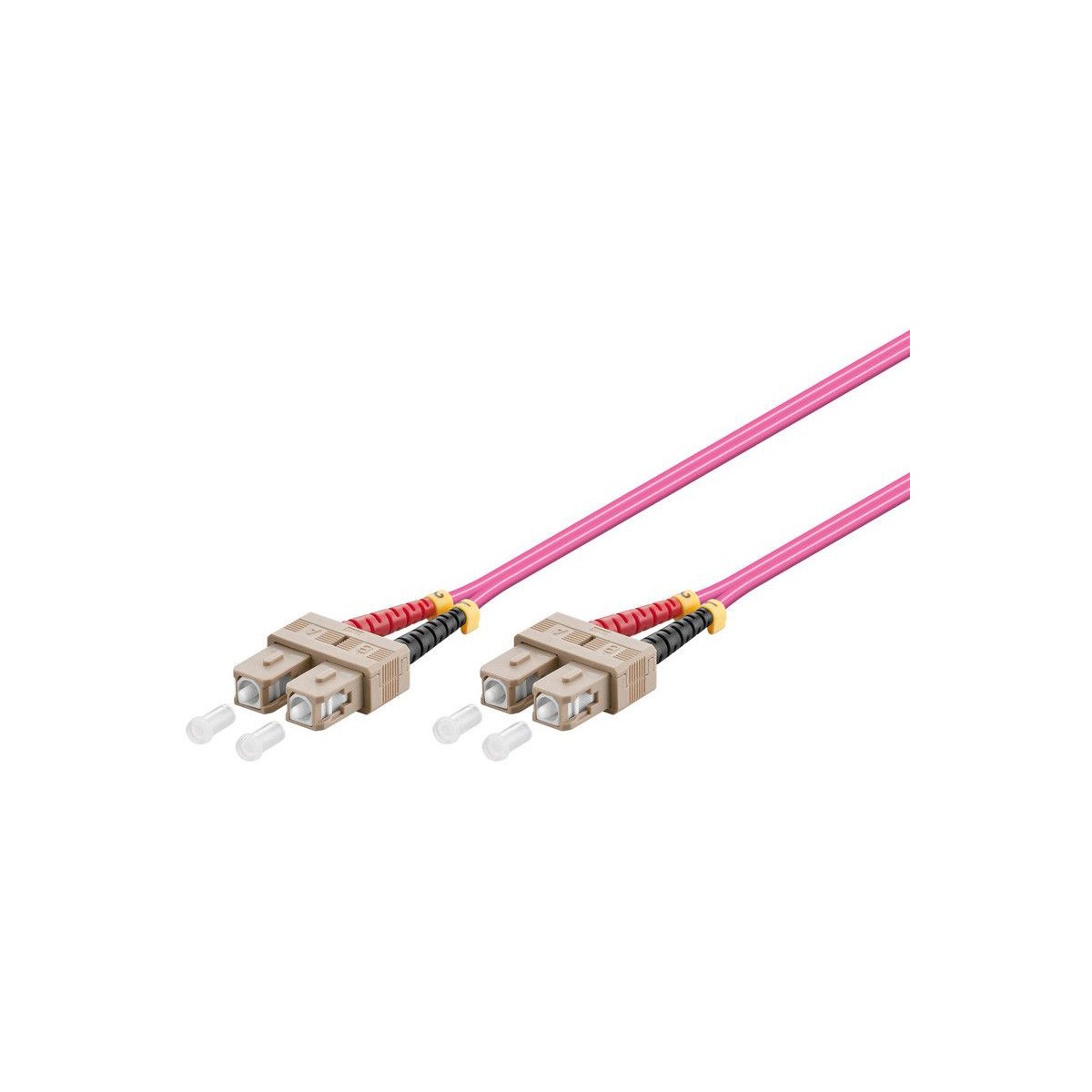 OC-FPS-121119-01 ORCA - Bretella ottica SC-SC DPX LSZH 50/125um OM4 L. 1 mt - MAGENTA - immagine 1