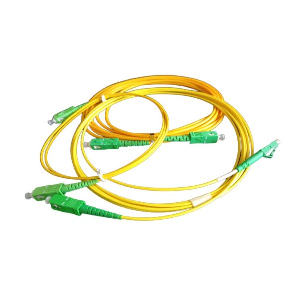 ORCA - Bretella Ottica G.657.A2 SC/APC -SC/APC Duplex LSZH giallo - 10m