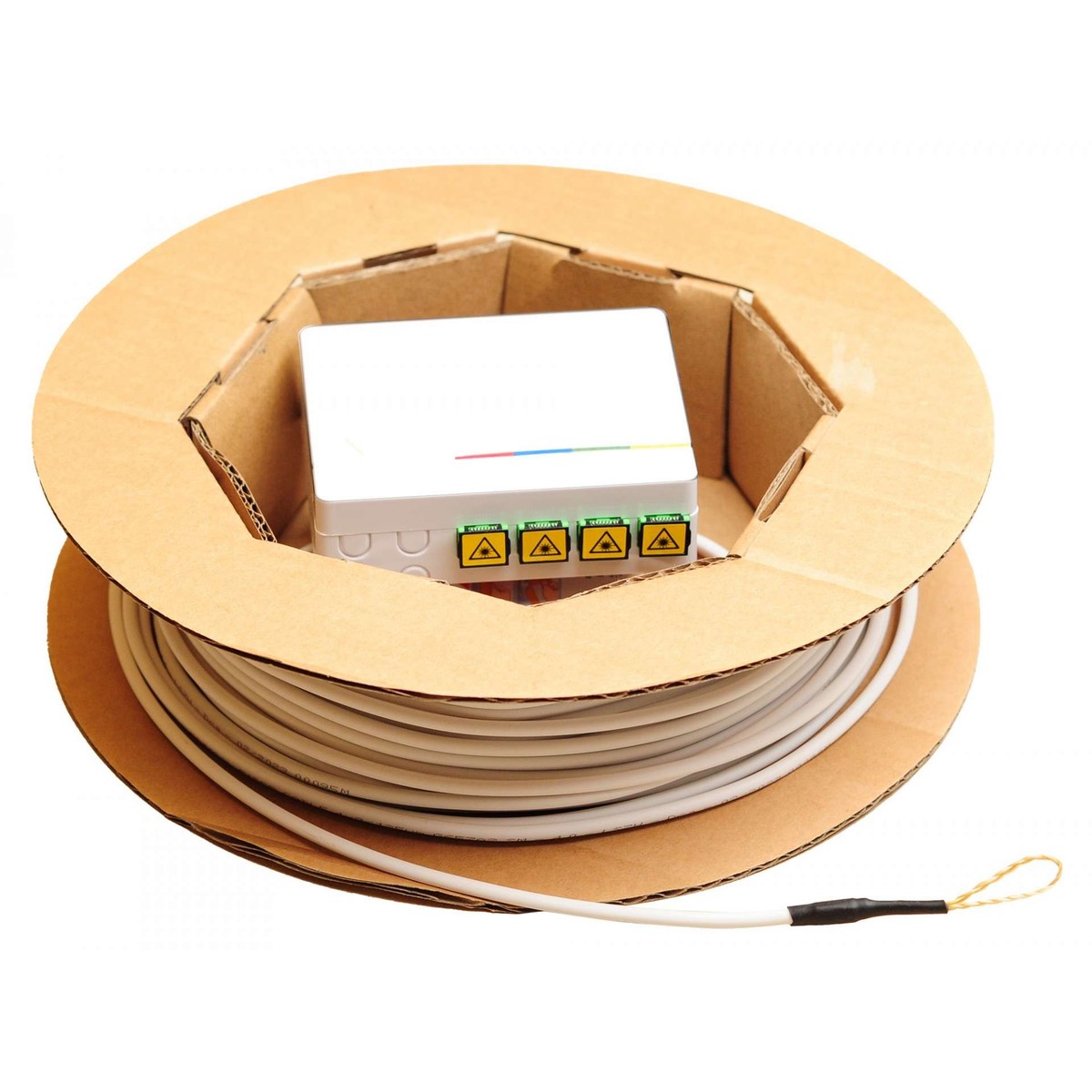 OC-FTH-2S0090-04-30 ORCA - Tratta Fibra Ottica 4 FO G.657.A2 conn. SC/APC su STOA - DIN KIT - CPR Dca - 30m - immagine 1