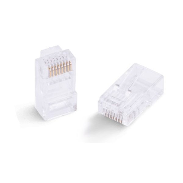 ORCA - Plug a 8 posizioni non schermato per cavo rigido Cat5E (moq. 50 pz.)