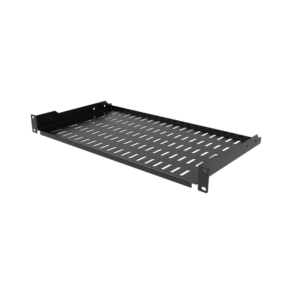 OC-RAC-250019-01M ORCA - Ripiano a sbalzo profondo 250mm, 1U, colore nero, 25Kg - immagine 1