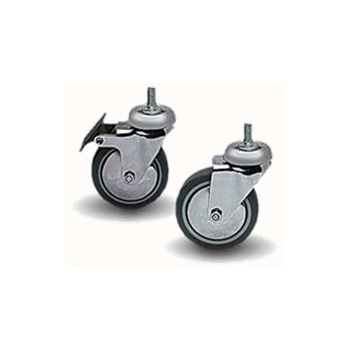 OC-RAC-550100-01N ORCA - Kit 4 ruote di cui 2/freno per armadi a pavimento Linea N, diam.50mm. Perno M10 - immagine 1