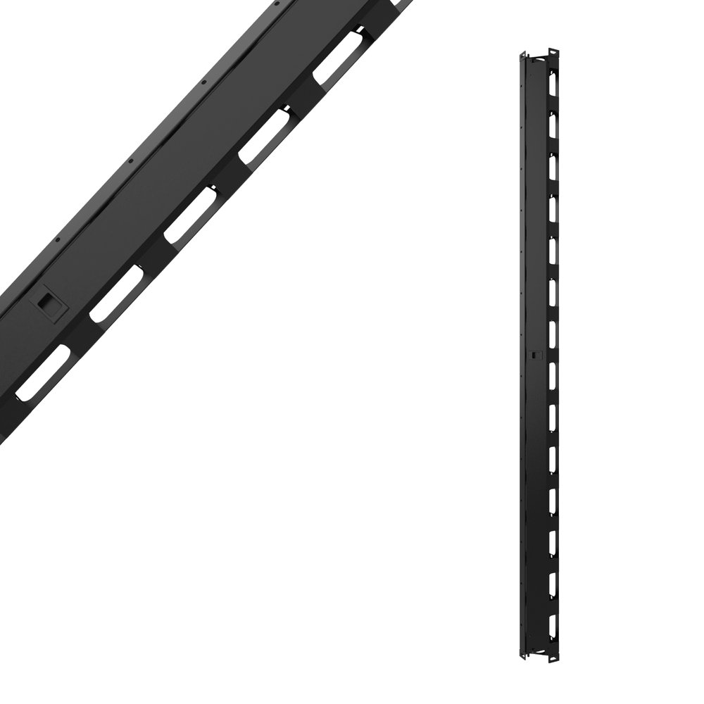 OC-RAC-572801-33M ORCA - Kit coppia canale gestione cavi verticale per rack MARLIN l.800, c/portello chiusura - 33U colore nero - immagine 1