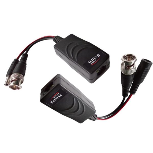 Coppia balun video passivi + alimentazione