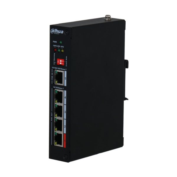 Extender PoE hardened 5 porte (4 PoE 90 W) DinR